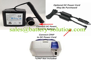 China Li-ion custom battery packs for medical ventilator CPAP machines