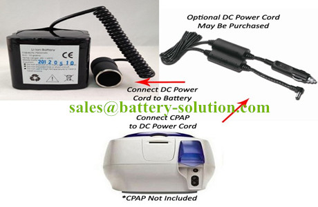 Medical battery for CPAP medical devices